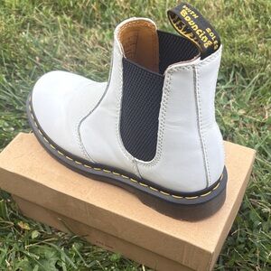 Dr. Martens White Leather Chelsea Boots
